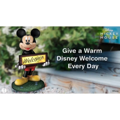 Disney Mickey Mouse Solar-Lit Outdoor Welcome Sign by The Bradford