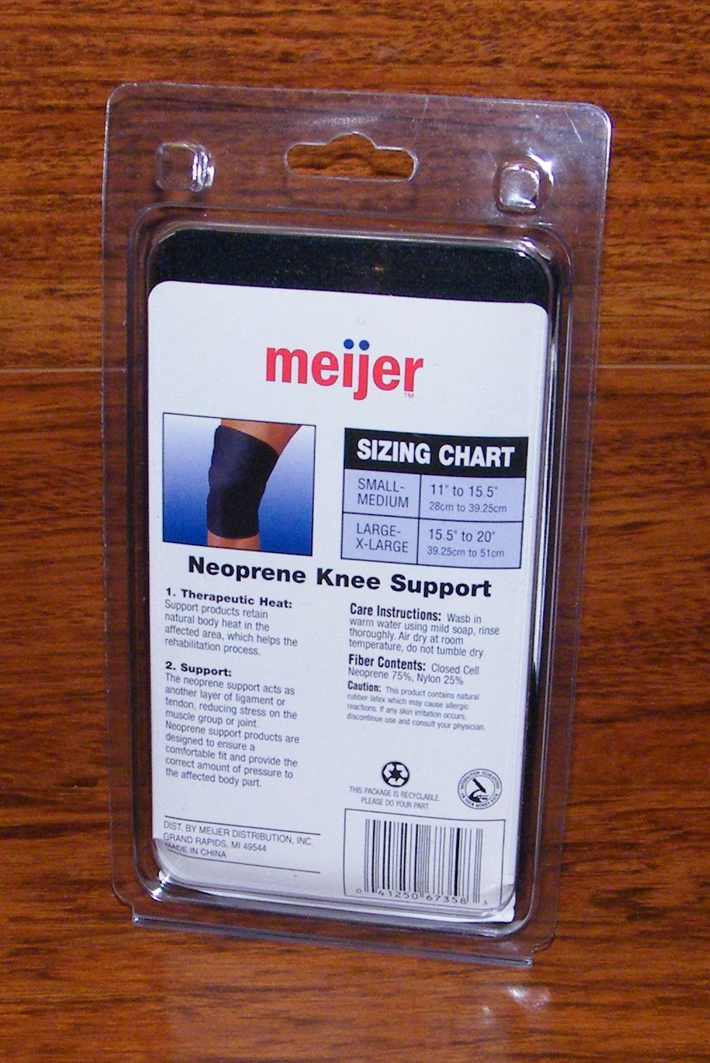 Meijer Neoprene Knee Support LargeExtra Large Black Knee Brace **NEW** eBay