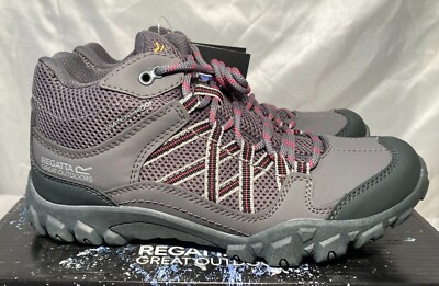 Regatta Edgepoint wasserdichte mittelhohe Damen-Wanderstiefel grau UK 4 / 37 R