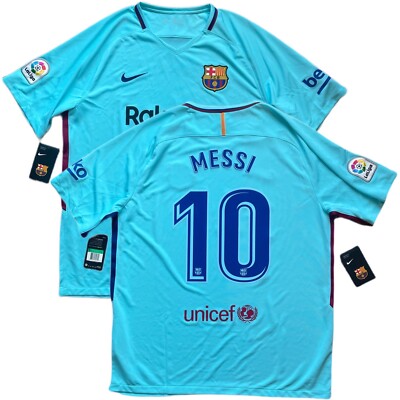 ウェア 2017-18 Barcelona Away Shirt 2017/18 Barcelona Away Jersey #10 Messi XL Nike Soccer La Liga Kit