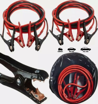 Amazon Basics Jumper Cable for Car Battery, Gauge, 16 Foot 16