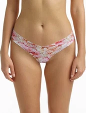 SALE - Commando Classic Print Thong in Peony Petals - S/M, M/L