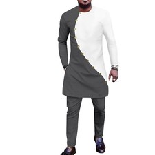 Men African Suits Shirts and Pants 2 Piece Set Ankara Attire Casual Outfit