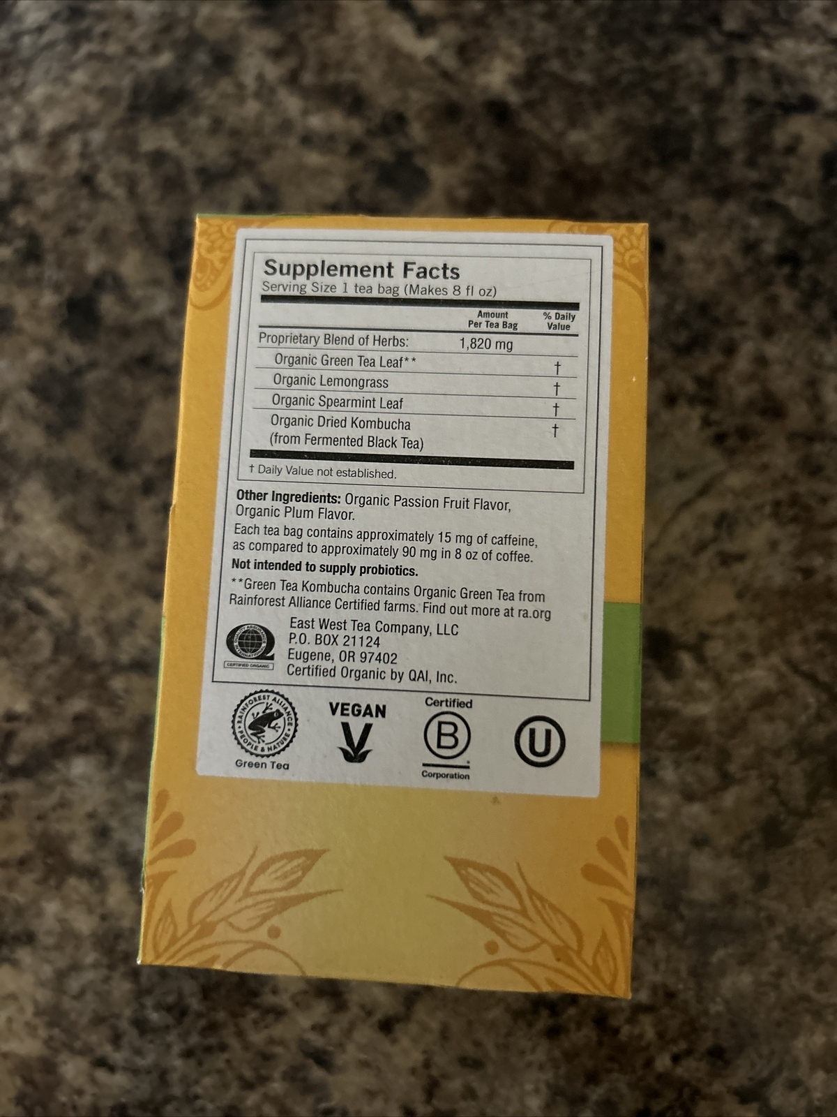 Yogi Tea Green Tea Kombucha Decaf, 16 Tea Bags Supplement for sale