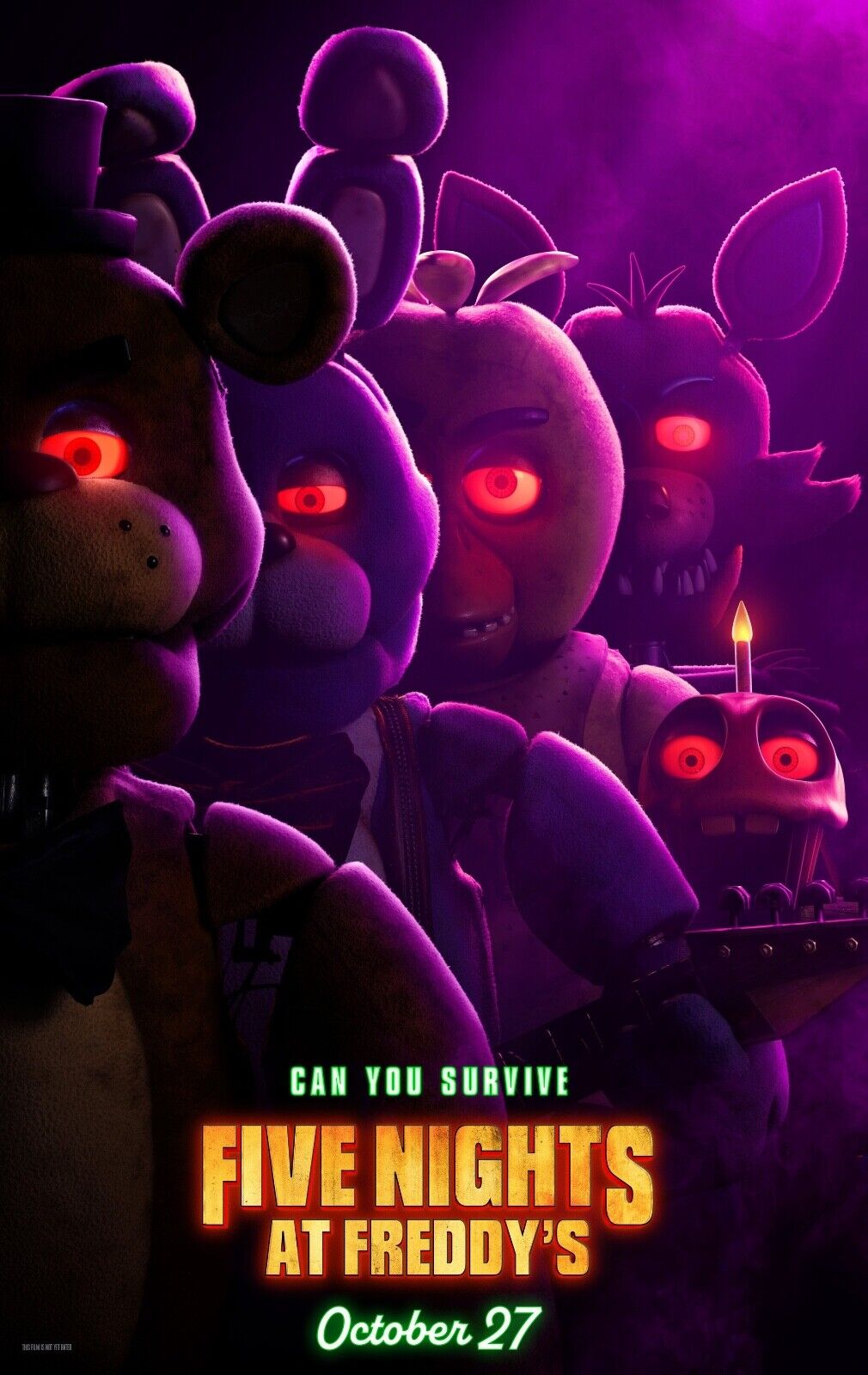 NEW Five Nights at Freddy's Movie Poster Gaming FNAF 2023 Movie Art Poster  USA, freddy's menu 