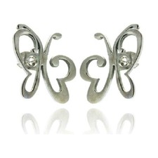 Stainless Steel Butterfly Stud Earrings