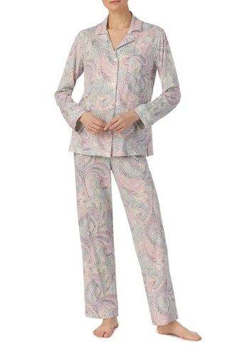 Neu mit Etikett Lauren Ralph Lauren Paisley Twill Langarm Oberteil und Pyjamahose Set XL - Bild 8 von 11
