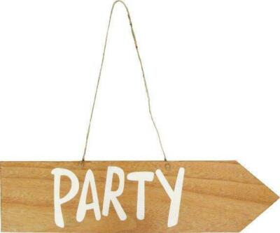 Schild, ''Party'', 42x10,5x0,5 cm