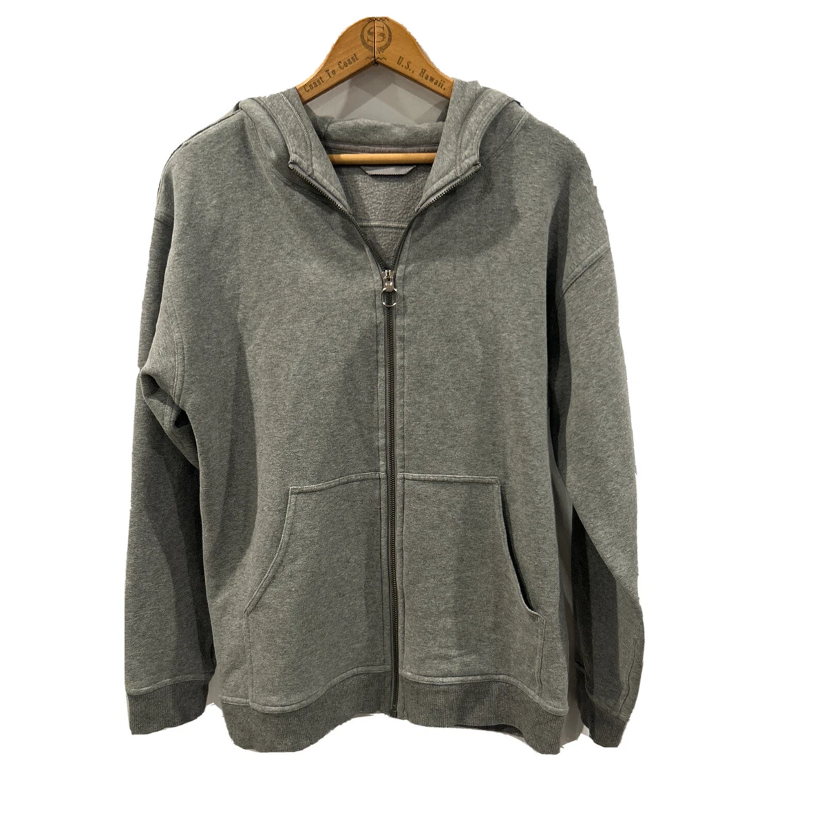 LULULEMON All Yours Zip Hoodie Womens Size Medium Gray Sweatshirt Fleece Lined