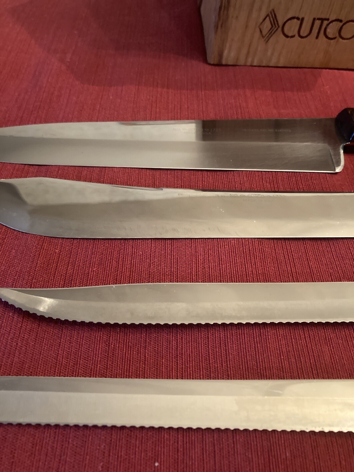 Cutco COMPLETE 11 pc Knife Set w/Orange Swirl, BEST KNIVES EVER MADE eBay