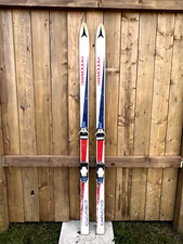 VINTAGE  Snow Skis RED WHITE BLUE Finish 67 i...