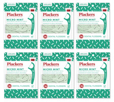 Plackers Micro Mint Fresh Breath Flossers, Mint Flavored, 36 Ct 6 Pack