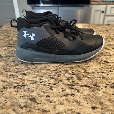 Under Armour Youth Boy's Lockdown 5 Basketball Shoes Black/Gray 3023533-001 6Y