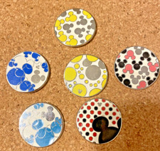 WDW 2010 Hidden Mickey Brights Watches Complete Set of 6 Disney Lanyard Pins