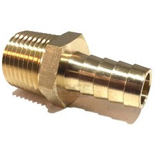 1/2 HOSE BARB X 1/2 MALE NPT Brass Pipe Fitting NPT Thread Gas Fuel Water Air