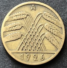 1926-GERMANY-WEIMAR REPUBLIC-10 REICHSPFENNIG COIN-MINT A - BERLIN - 10 PFENNIG