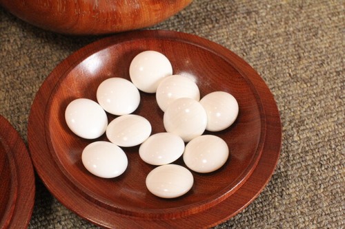 Japanese GO Board table and shell stones slate with wood case bowls D - Picture 6 of 8