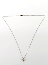 14kt white gold, 1.44 grams, 64pts Vs2 Si1 L Diamond necklace