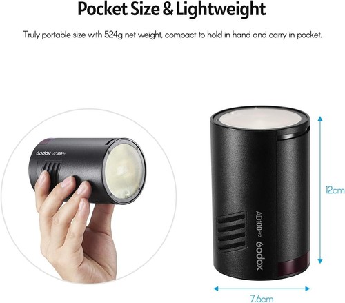 Godox AD100Pro AD100 PRO TTL HSS 100W Flash Speedlite 2.4G Wireless Pocket Flash - Picture 3 of 9