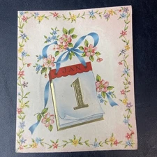 Vintage 50s New Years Card BLANK MADE IN USA