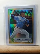 2022 TOPPS Series 1 Baseball Brady Singer base GOLD Foil/HOLO card # 313