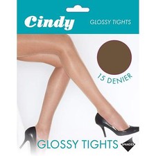 Cindy Sheer Gloss Tights Glossy Pantyhose 15 Denier One Size