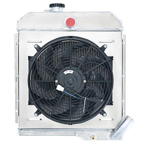 4 Row Radiator Shroud Fan For 1965-1971 67 69 Jeep CJ5 3.7L Buick V6 Engine - Picture 2 of 11