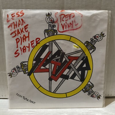 LESS THAN JAKE: EVIL - No Idea Records 7'' - RED VINYL - Slayer Covers - 1996