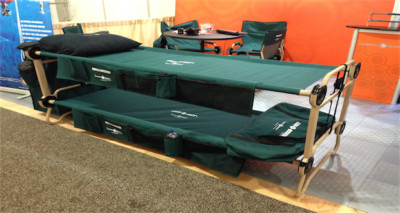 Disc-O-Bed XL Cam-O-Bunk Bunked Double Cot with Organizers, New