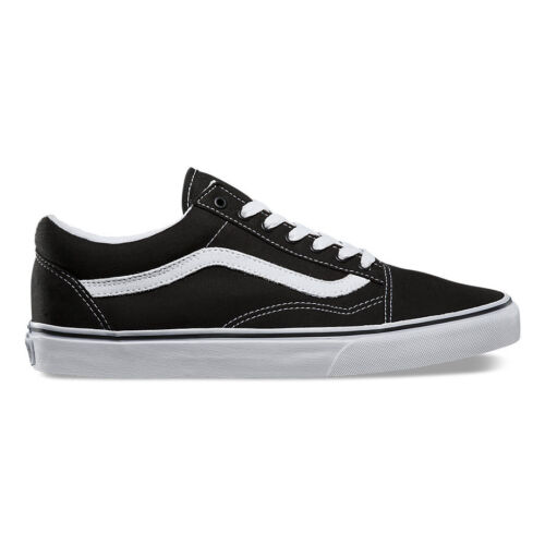 Vans CANVAS Old Skool Black/True White Skateboarding Shoes Classic Fast shipping - Picture 1 of 5