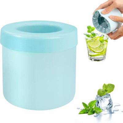 Cylinder Silicone Ice Cube Mold, New 3D Ice Cubes Maker, Decompress Ice Lattice,