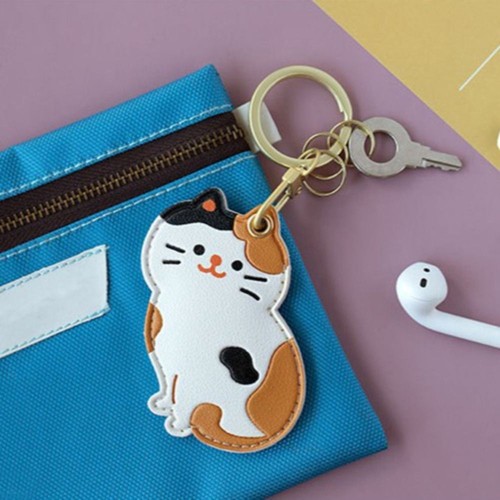 Meow Calico Cat Keychain Creative Tuxedo Cat Pendant Access Control Card - 第 1/11 張圖片