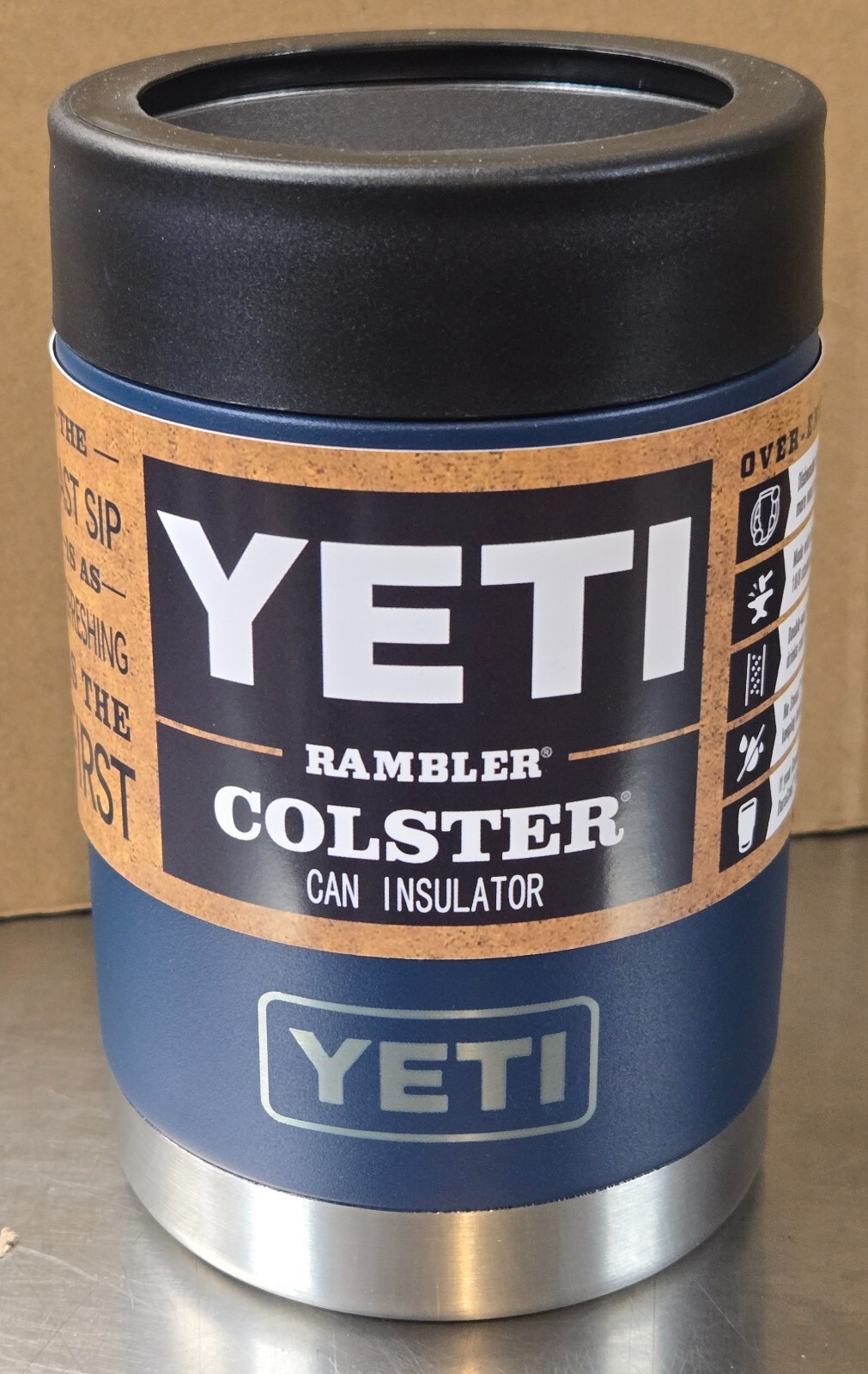 Yeti Rambler Colster 12oz Can Insulator in Navy Blue  