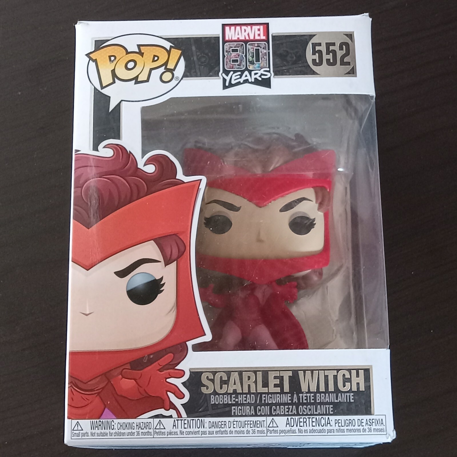 Funko Pop! Vinyl: Marvel - Scarlet Witch #552 80 Years Bobble Head Box Damage