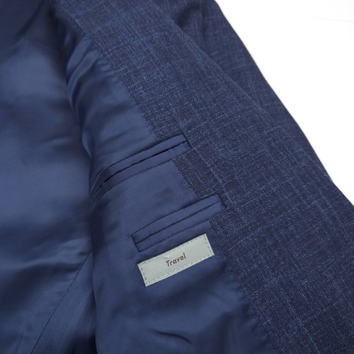 $2495 Canali Capri Navy Blue Melange Travel Suit Mens Size US 38R (Italy 48R) - Picture 10 of 21