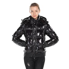 Extreme Pop Down Jacket For Women In Pure White Goose Down Hooded Ladies Jacket