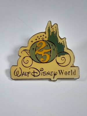 Walt Disney World 25th Anniversary Cast Pin Cinderella Castle Carriage