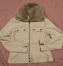 Charlotte Russe Lightweight Short Winter Jacket With Faux Fur Collar L