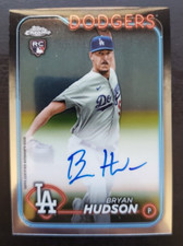2024 Topps Chrome Bryan Hudson RC Auto #RA-BHU Los Angeles Dodgers