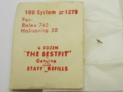 ROLEX  CAL. 745 BALANCE STAFF BESTFIT NEW WATCH MOVEMENT PART 723 ONE