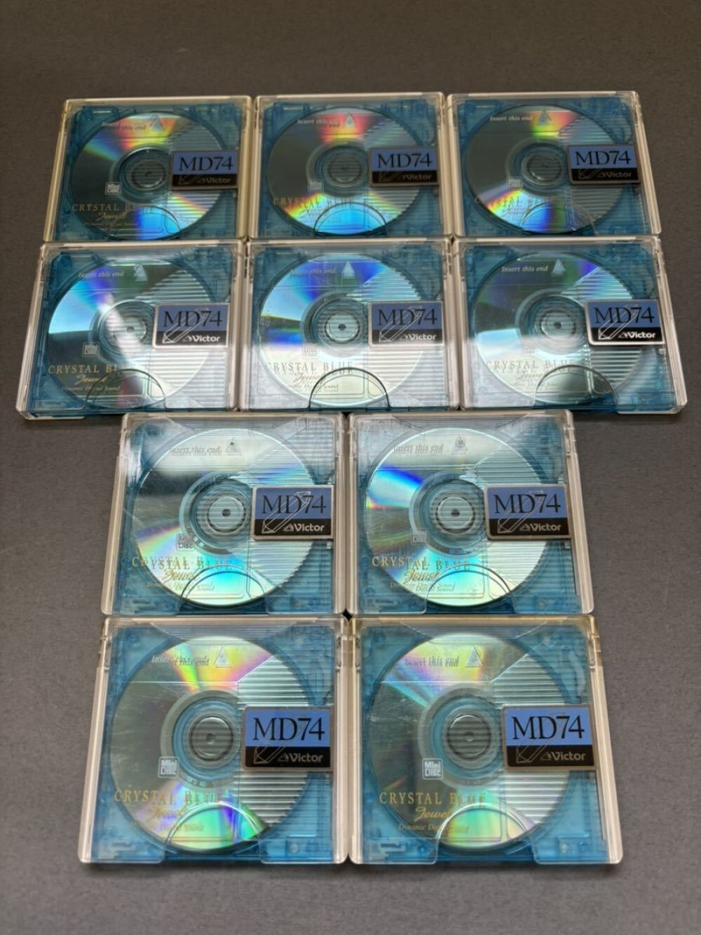 MD minidisc lot of 10 factory reset Victor CRYSTAL BLUE 74min c1219 eBay