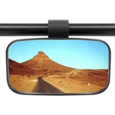 Rearview UTV Mirror Universal 1-2" 1.75" Roll Bar Clamp Mount Center For Polaris