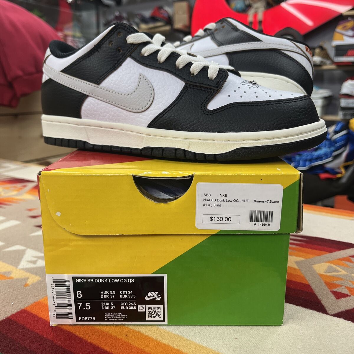 Size 6 - Nike SB Dunk Low x HUF San Francisco | eBay Size 6 - Nike SB Dunk Low x HUF San Francisco | eBay