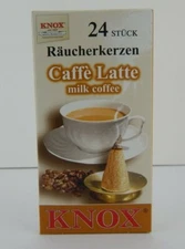 New German Made Knox Milk Coffee Scent 24 Medium Incense Cones for Smokers