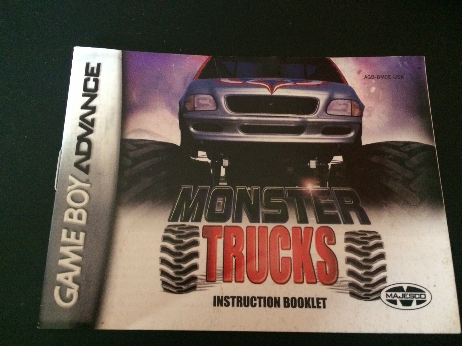 Monster Trucks Manual Nintendo Gameboy Advance GBA Game Boy