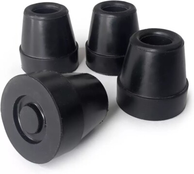 DMI Durable Replacement Quad Cane Tips, FSA and HSA Eligible 1/2 Inch, Pack of 4