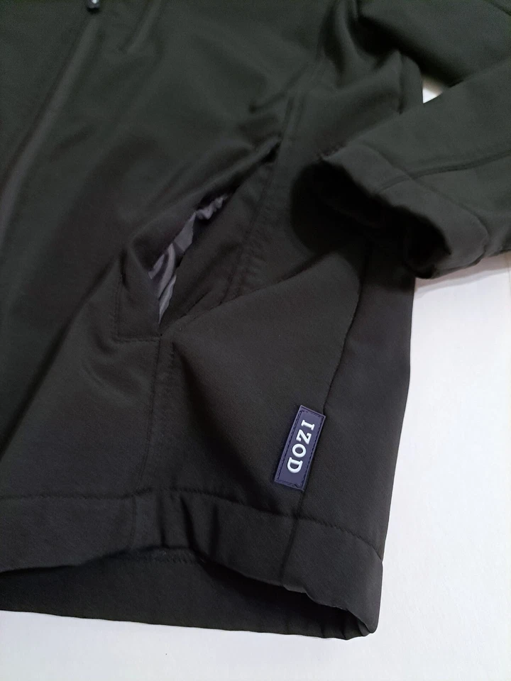 IZOD Men's Small Performance Soft Shell Full Zip Golf Jacket Coat Black  - Image 3 of 4