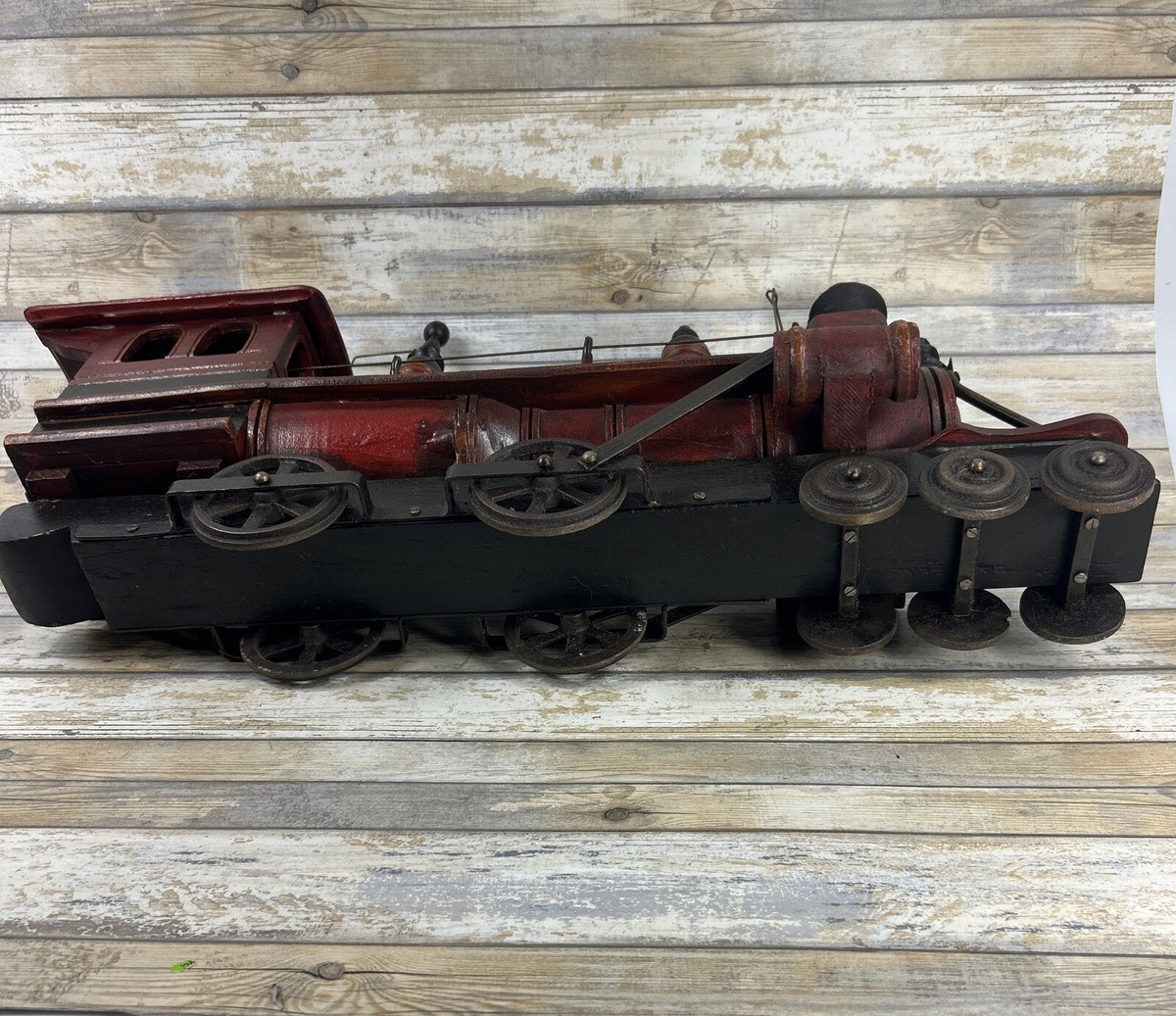 Decorative Wooden And Metal Train With train Operator 25 Decorative Wooden And Metal Train With train Operator 25