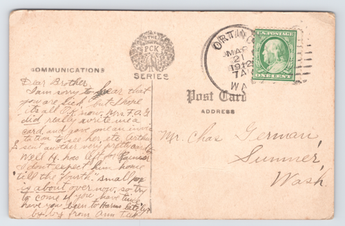 April Fool's Day Running Man c1908 Postcard Comic Humor a/s August Hutaf - Picture 3 of 4
