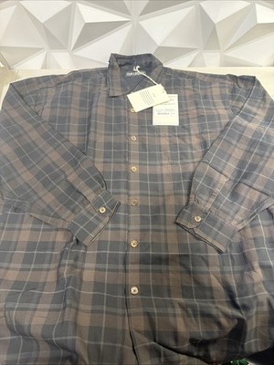 OUR LEGACY BORROWED SHIRT SIZE 54 Black Sheer Shadow Check 